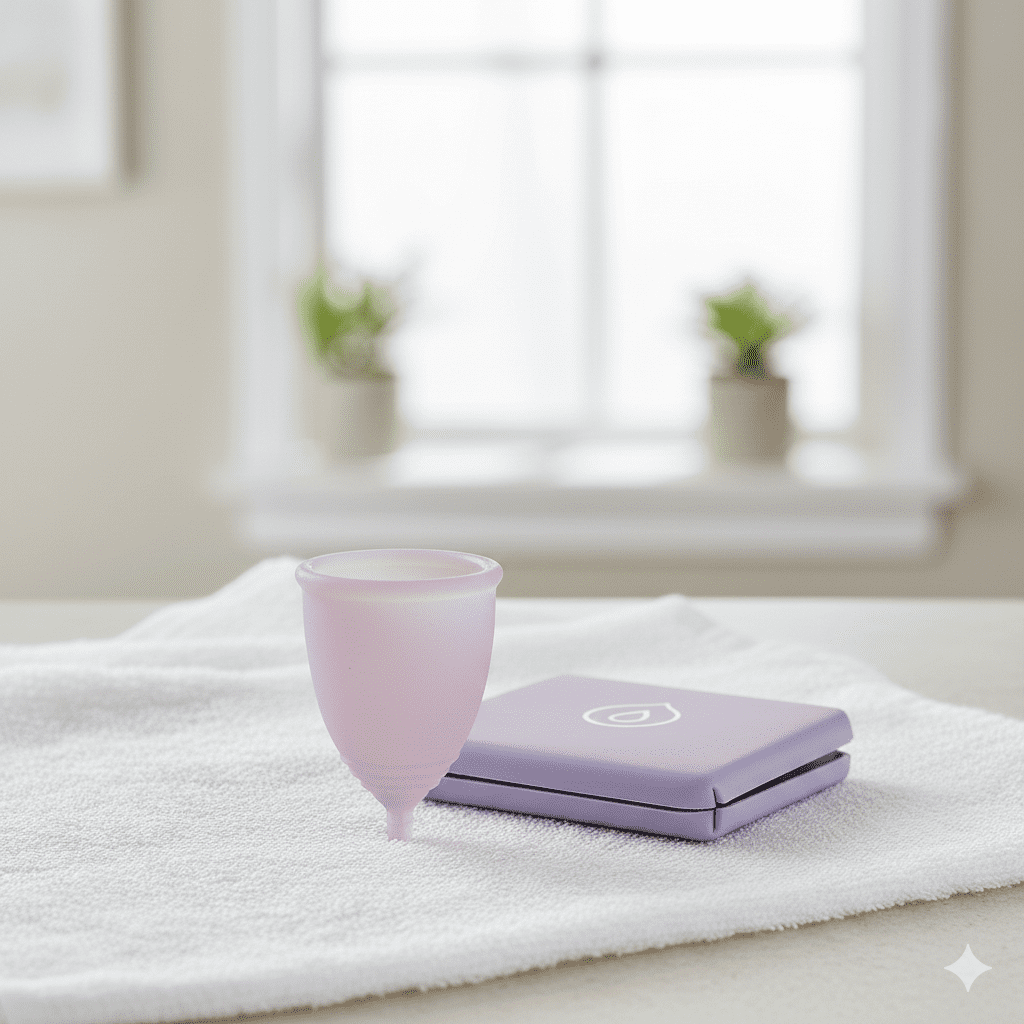 생리대 탐폰 차이 비교 중 생리컵 이미지