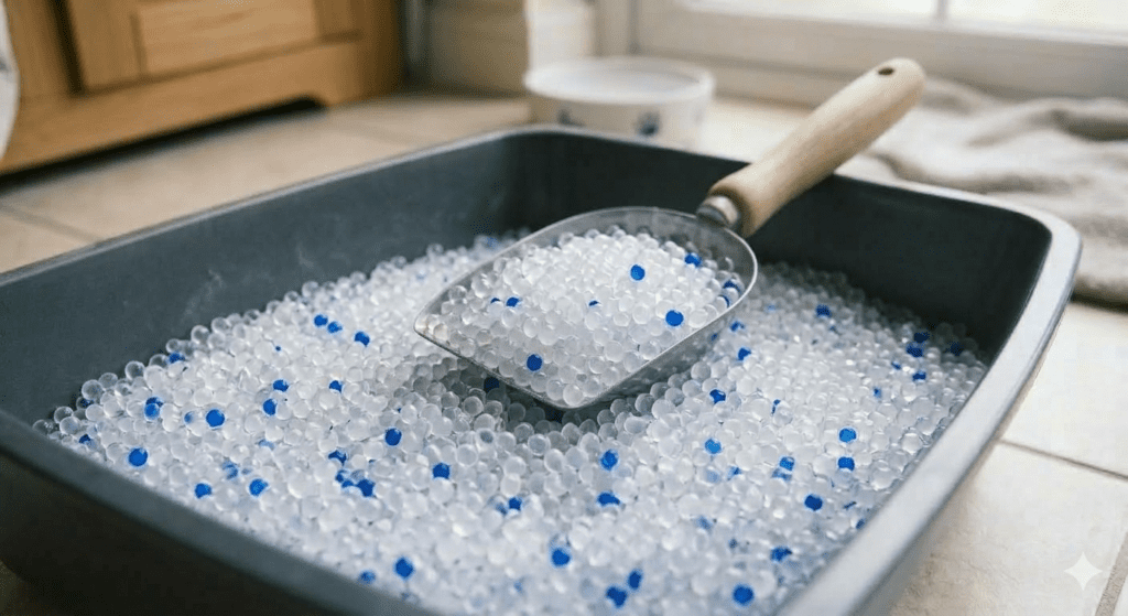 고양이 모래 종류 비교 중 크리스탈 모래 이미지