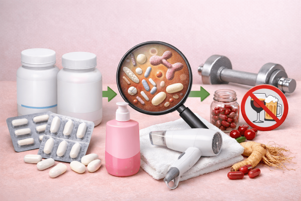 재발성 질염 예방을 위한 방법을 집대성한 이미지