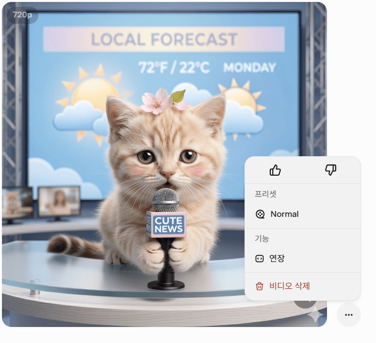 grok 유료 후기 중 grok으로 영상 연장하는 기능을 보여주는 이미지