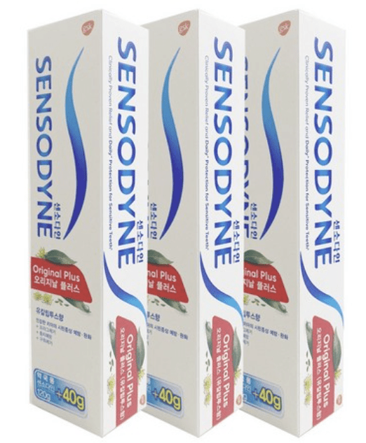 센소다인 종류 비교 중 오리지날 플러스 치약 이미지