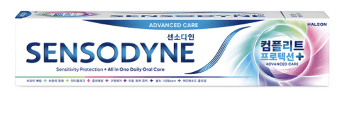 센소다인 종류 비교 중 컴플리트 프로텍션치약 이미지